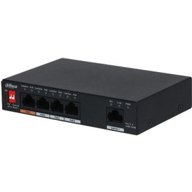 تصویر سوئیچ 5 پورت داهوا PFS3005-4ET-60 Dahua PFS3005-4ET-60 PoE 5 Port Ethernet Switch