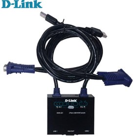 تصویر سوئیچ KVM دو پورت USB دی لینک مدل D-Link KVM-222 D-Link KVM-222 2 port USB switch