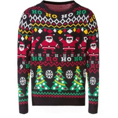 تصویر پلیور مردانه کریسمسی چراغدار لیورجی 