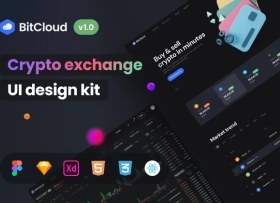 تصویر کیت رابط کاربری تبادل ارز دیجیتال بیت‌کلاود | Crypto Exchange UI Kit 