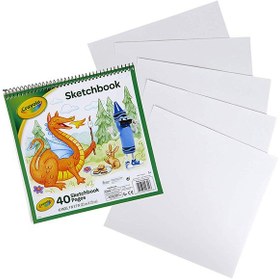 تصویر دفتر طراحی 40 صفحه‌ای - متنوع 22x22 سانتیمتر برند crayola 40 Pages Sketch Book - Assorted 22x22cm