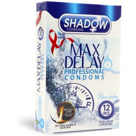 تصویر کاندوم تاخیری دابل فیزیکی گیاهی خاردار 12عددی شادو ا Shadow Max Delay Professional Condom 12pcs Shadow Max Delay Professional Condom 12pcs