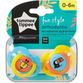 تصویر پستانک ارتودنسی 0-6 ماه Fun Style تامی تیپی Tommee Tippee طرح زرافه و توکا 