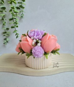 تصویر گلدون گل شمعی فانتزی 