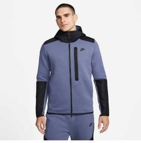 تصویر سویشرت ورزشی مدل Nike Sportswear Tech Fleece رنگ آبی/سیاه/سیاه پراکنده مردانه نایک 