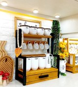 تصویر استند پاسماوری چوبی دو رنگ مسترکلاغ 