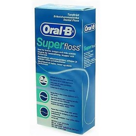 تصویر نخ دندان ارتودنسی اورال بی مدل super floss 