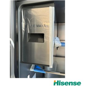 تصویر یخچال ساید بای ساید هایسنس آیپد دار 32 فوت RQ759N4Ibu1 Hisense RQ759N4Ibu1 32 feet Android side by side refrigerator freezer with iPad door and 2023