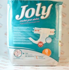 تصویر پوشینه بزرگسال چسبی جولی 8 عددی سایز بزرگ Joly Adult Diapers 8 pieces Big Size