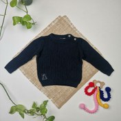 تصویر سویشرت بافت نوزادی آستین بلند برند لوپیلو سرمه ای رنگ 