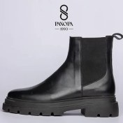 تصویر کفش نیم بوت مردانه چرم طبیعی بدون بند کد ۰۵۵ 