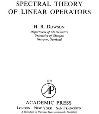 خرید و قیمت دانلود کتاب Spectral Theory of Linear Operators 1978 | ترب