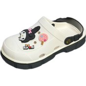 تصویر کراکس زنانه کرومی kuromi کفی EVA رنگ مشکی برند شیما 