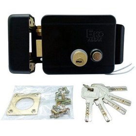 تصویر قفل حیاطی برقی EKO مدل EERL-1 با ۵ کلید برنجی 
