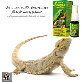 تصویر درمان کننده بیماری چشم و پوست خزندگان اوفتال ویت تروپیکال Tropical BIOREPT W STICKS 250ml