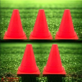 تصویر مانع تمرین قیفی در 4 رنگ مجموعه 15 عددی 