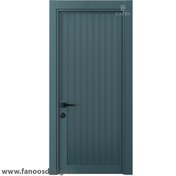 تصویر درب اتاق خواب با رنگ پلی‌اورتان ضد رطوبت مدل شیاری مدرن کد 30581 