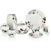 تصویر ست صبحانه سفید مجموعه رویایی 30 قطعه KORKMAZ 