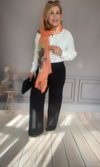 تصویر شلوار نیم‌بگ کرپ مازراتی مشکی 