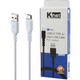 تصویر کابل میکرو یو اس بی فست شارژ 1 متری کی نت K-net K-CUM02010 1m Fast Charging Micro USB Cable