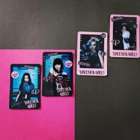 تصویر فتوکارت طرح بلک پینک مجموعه 4 عددی ا black pink photocards black pink photocards