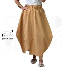 تصویر دامن یزد نخودی نارنجی 