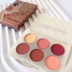 تصویر پالت رژگونه 6 رنگ میس لارا 