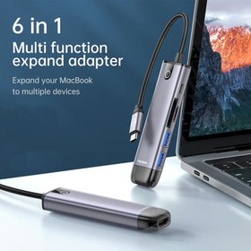 تصویر هاب 6 پورت مک دودو HU-7740 6 in 1 USB-C Hub 