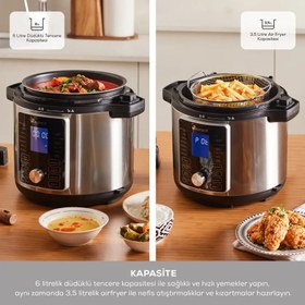 تصویر هواپز و زودپز چند منظوره کاراجا Cooker 2 in 1 6L 