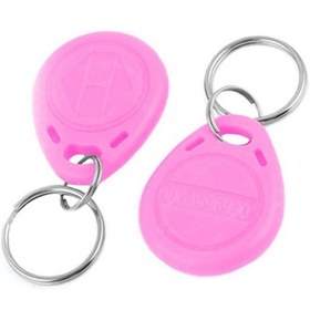 تصویر تگ 125khz RFID صورتی رنگ 