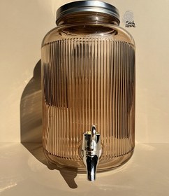 تصویر کلمن شیشه ای رنگی 4 لیتری 