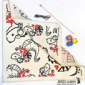 تصویر کادوپیچ پارچه ای طرح اژدها 