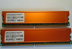 تصویر رم استوک DDR2 دو کاناله 2400 گیل مدل GX24GB8500C6UDC 