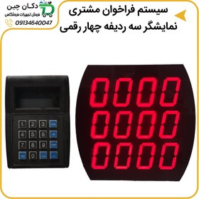 تصویر سیستم فراخوان مشتری نمایشگر سه ردیفه چهار رقمی 