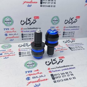 تصویر وزنه ( محافظ ) سر میله فرمان رنتال اسپرت خطی ابی (جفتی) ته بسته 