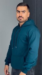 تصویر نام محصول : هودی سه نخ پنبه رنگ مشکی 