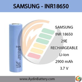 تصویر باتری قابل شارژ لیتیوم یون سامسونگ SAMSUNG INR18650 _29E _ 2900mAh 