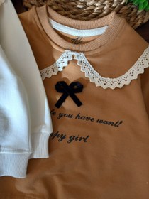 تصویر بلوز دخترانه دورس سایز ۹ تا ۱۰ سال رنگ کرم 