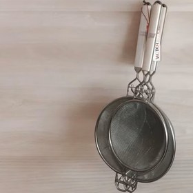 تصویر صافی استیل دوبل دسته سفید 24 