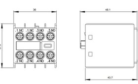 تصویر کنتاکت کمکی کنتاکتور زیمنس 3RH2911-1FA22 3RH2911-1FA22