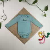 تصویر بادی آستین بلند fox & bunny طرح عشق آبی - 3-6 ماه | فروشگاه نام نیکو 