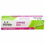 تصویر کیسه پلاستیک زیپ دار بزرگ ۱۵ عددی پاندا زیپ کیپ بزرگ پاندا