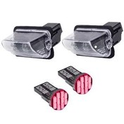 تصویر چراغ پلاک خودرو قطعه سازان کبیر مدل EK-206RED-3010360 مناسب برای پژو 206 به همراه لامپ مجموعه 4 عددی 