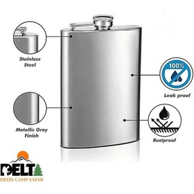 تصویر فلاسک جیبی استیل مدل Hip Flask 10OZ 