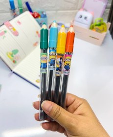 تصویر نوک 2 میل طرح مداد - زرد 