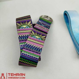 تصویر کمربند یوگا طرح دار با یراق آهنی اعلا 