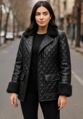 تصویر کاپشن کتی ضد آب آستین خزدار 