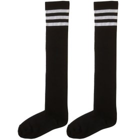 تصویر جوراب زنانه بلند مشکی طرح آدیداس کدPH233 السوان ا Elswan Socks For Women Elswan Socks For Women