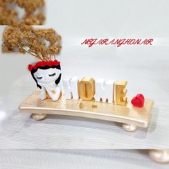 تصویر ست دکوری سنگی استند اسم و جاخلالی شیک 