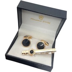 تصویر دکمه سر آستین طلایی کد 2 